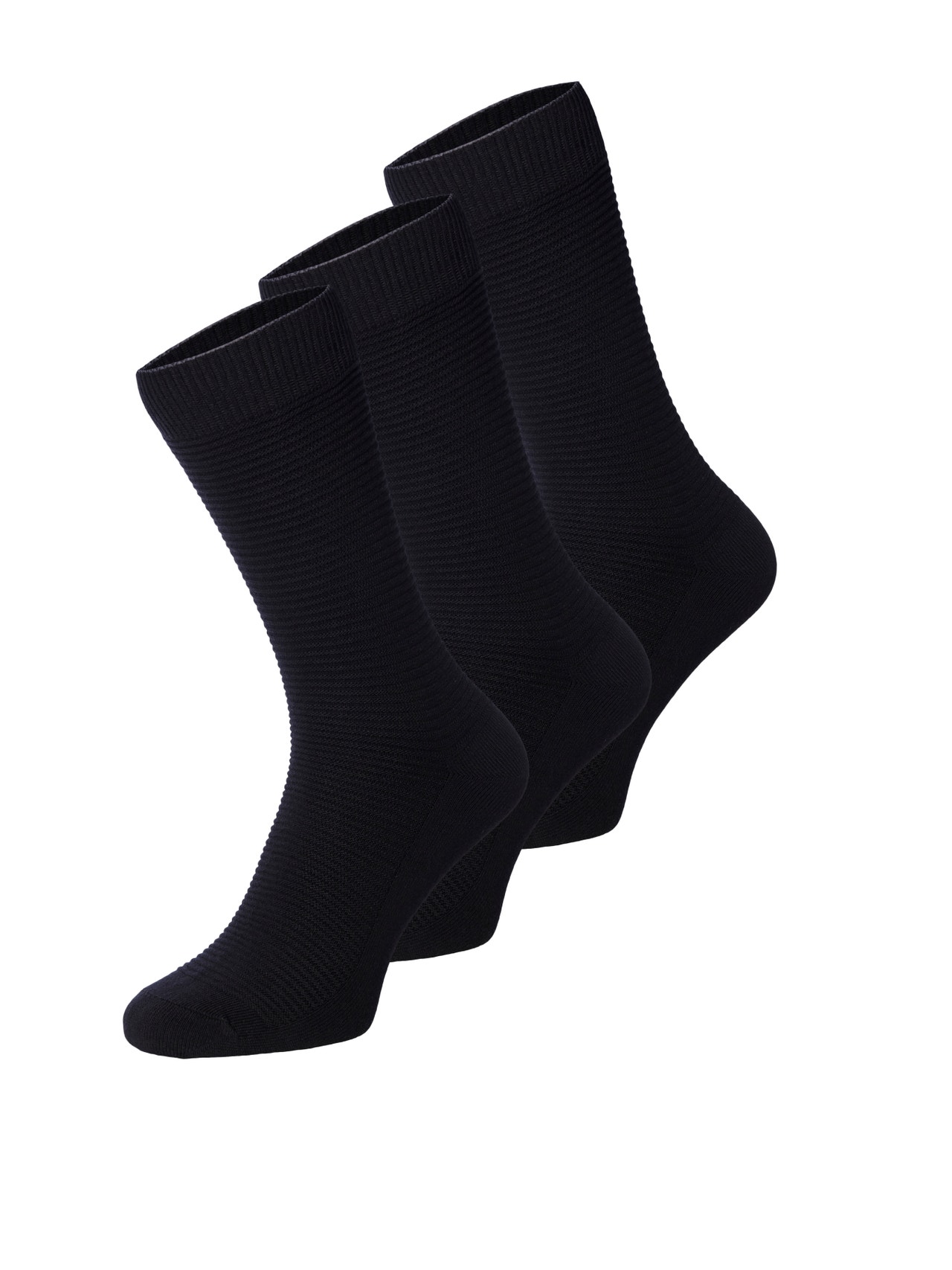 Jack & Jones 3-balení Ponožky -Black - 12022977