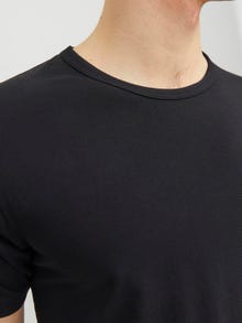 Jack & Jones Gładki Okrągły dekolt T-shirt -Black - 12058529