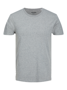 Jack & Jones Yksivärinen T-paita -Light Grey Melange - 12058529