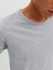 Jack & Jones Effen Ronde hals T-shirt -Light Grey Melange - 12058529