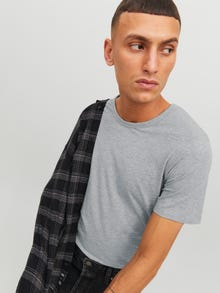 Jack & Jones Yksivärinen T-paita -Light Grey Melange - 12058529