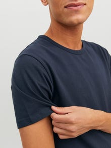 Jack & Jones Gładka Okrągły dekolt T-shirt -Navy Blue - 12058529