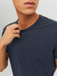 Jack & Jones Gładka Okrągły dekolt T-shirt -Navy Blue - 12058529