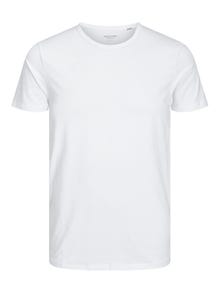 Jack & Jones Gładki Okrągły dekolt T-shirt -White - 12058529