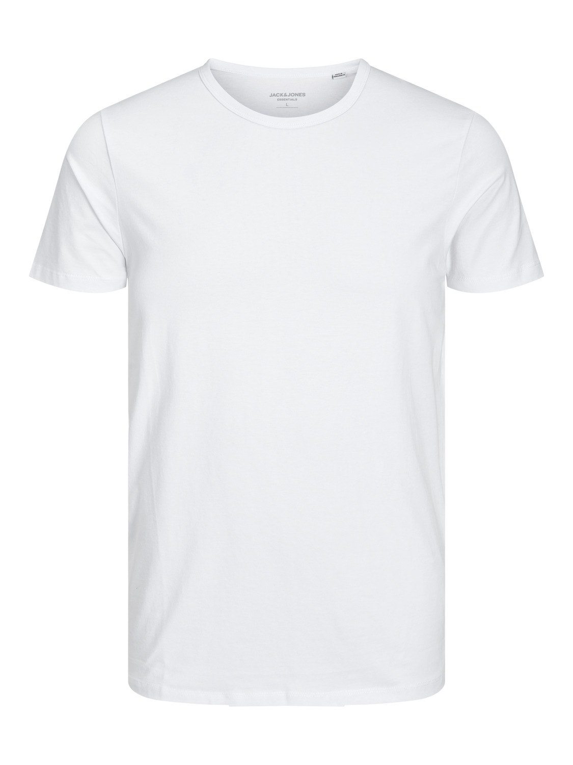 Jack & Jones T-shirt Uni Col rond -White - 12058529