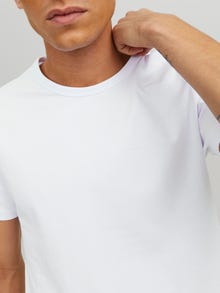 Jack & Jones Gładki Okrągły dekolt T-shirt -White - 12058529