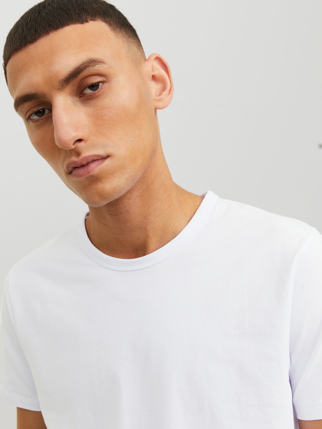 JACK & JONES Heren Mykonos Back T-shirts Wit JACK & JONES Heren Mykonos Back T-shirts Wit