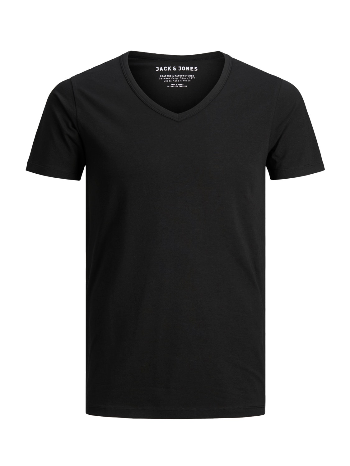 Jack & Jones Basic Dekolt w serek T-shirt -Black - 12059219