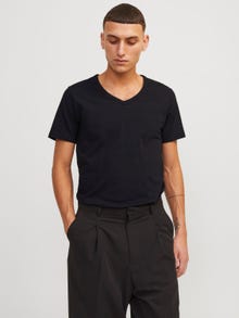 Jack & Jones Sima V-nyak Trikó -Black - 12059219