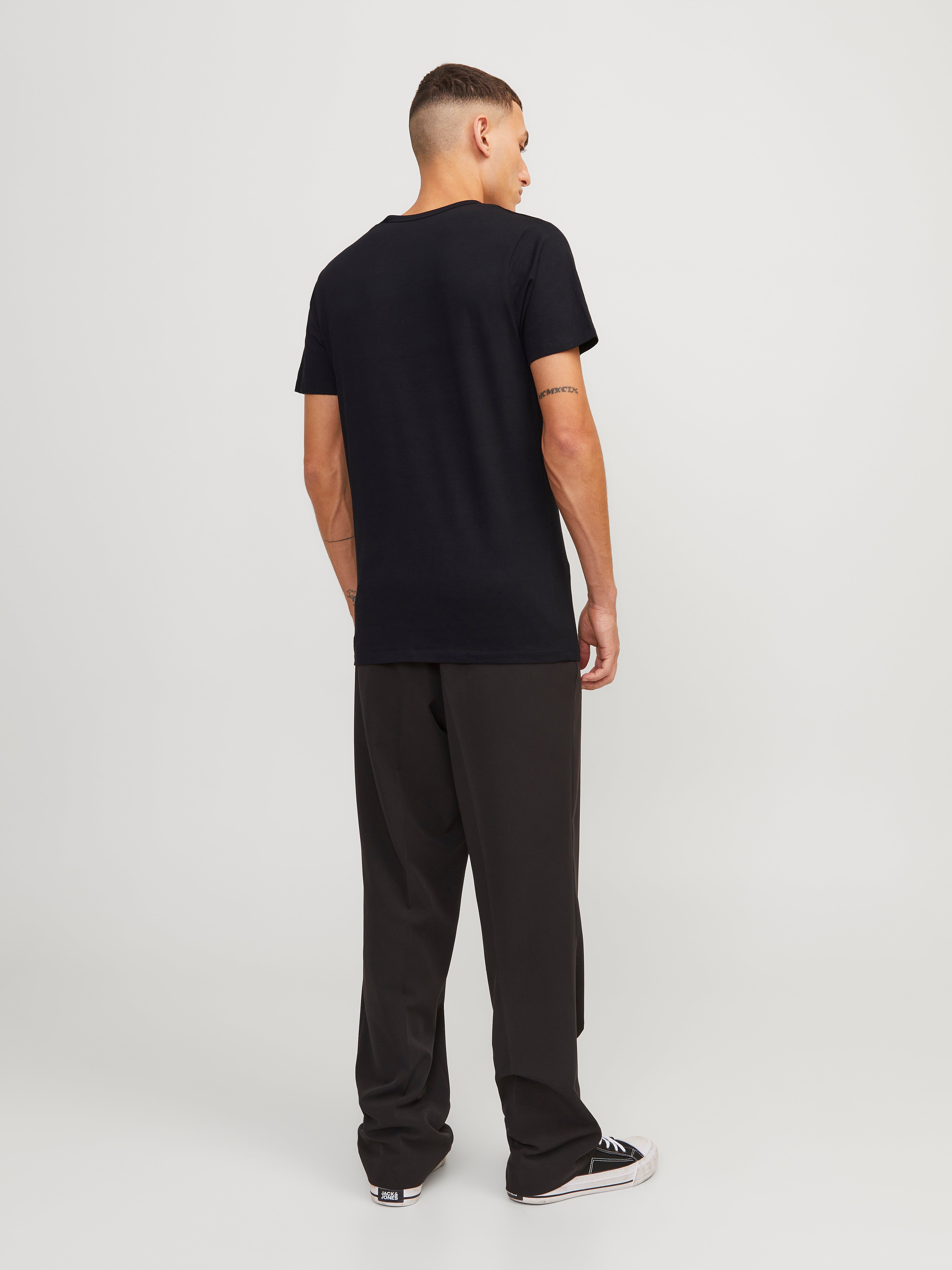 Jack & Jones Basic Dekolt w serek T-shirt -Black - 12059219