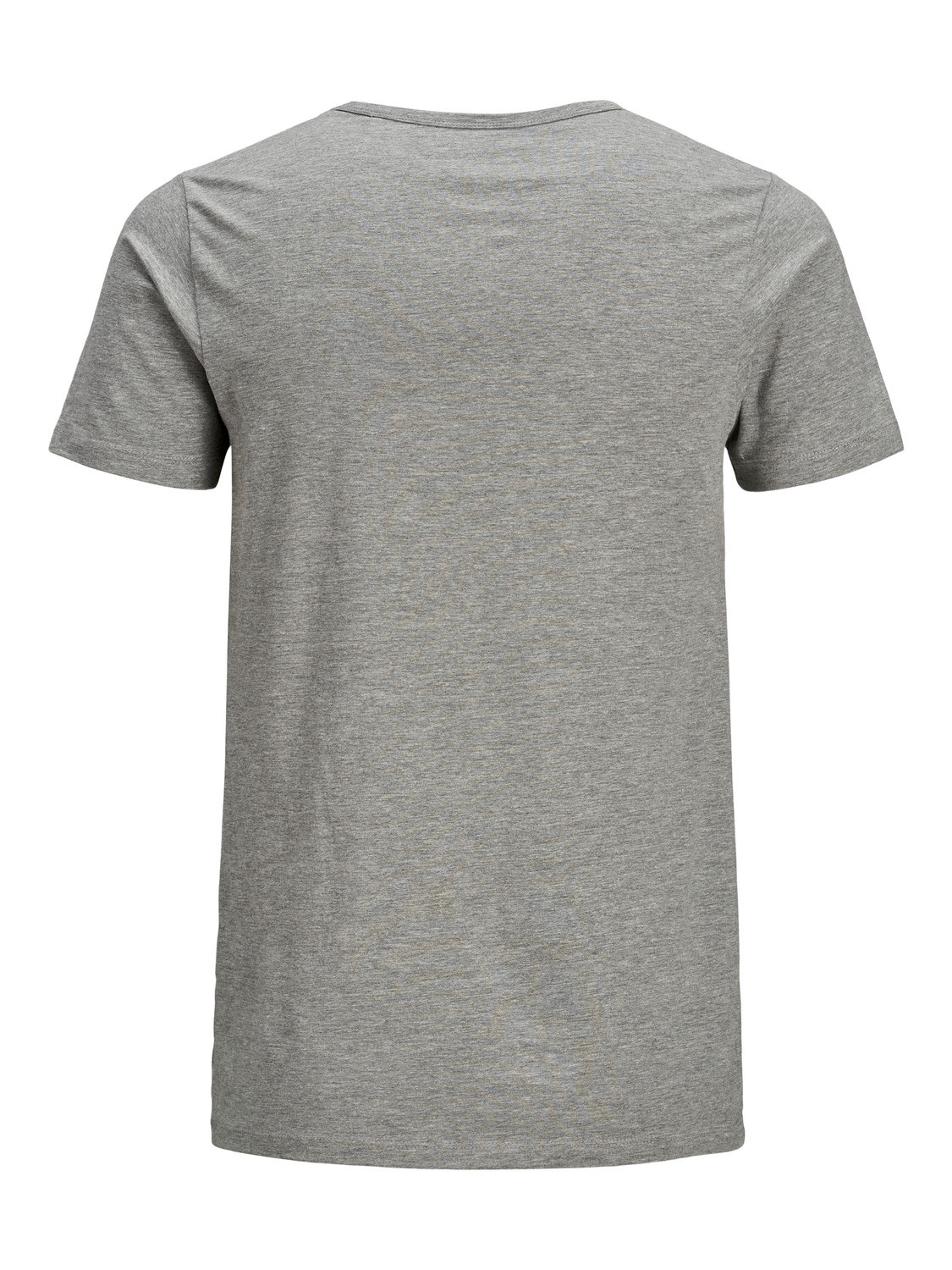 Jack & Jones T-shirt Basic Decote em V -Light Grey Melange - 12059219