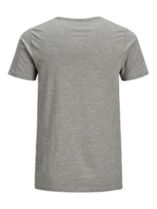 Jack & Jones T-shirt Basic Scollo a V -Light Grey Melange - 12059219