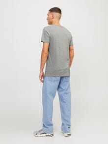 Jack & Jones Basic V-Ausschnitt T-shirt -Light Grey Melange - 12059219