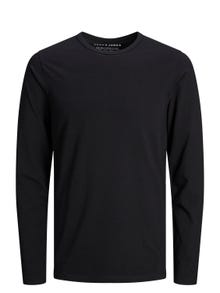 Jack & Jones Ensfarvet Crew neck T-shirt -Black - 12059220