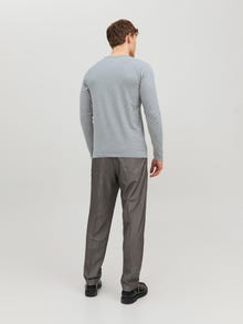 Jack & Jones Plain Longsleeved T-shirt -Light Grey Melange - 12059220