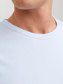 Jack & Jones Ensfarvet Crew neck T-shirt -White - 12059220
