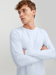 Jack & Jones T-shirt Uni Col rond -White - 12059220
