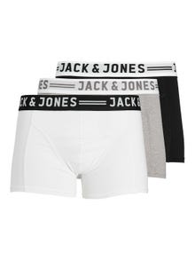 Jack & Jones 3-balení Trenýrky -Light Grey Melange - 12081832