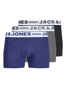 Jack & Jones 3-pak Bokserki -Dark Grey Melange - 12081832