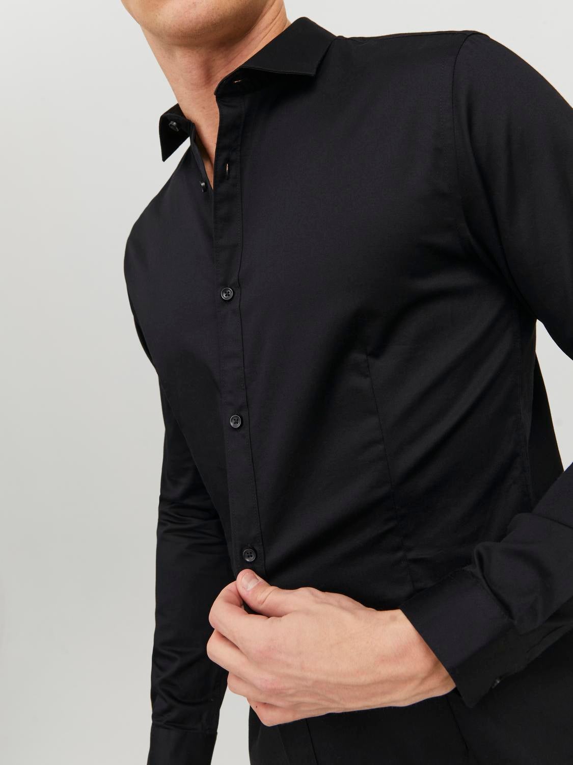 Camisa Super Slim Fit Preto Jack Jones