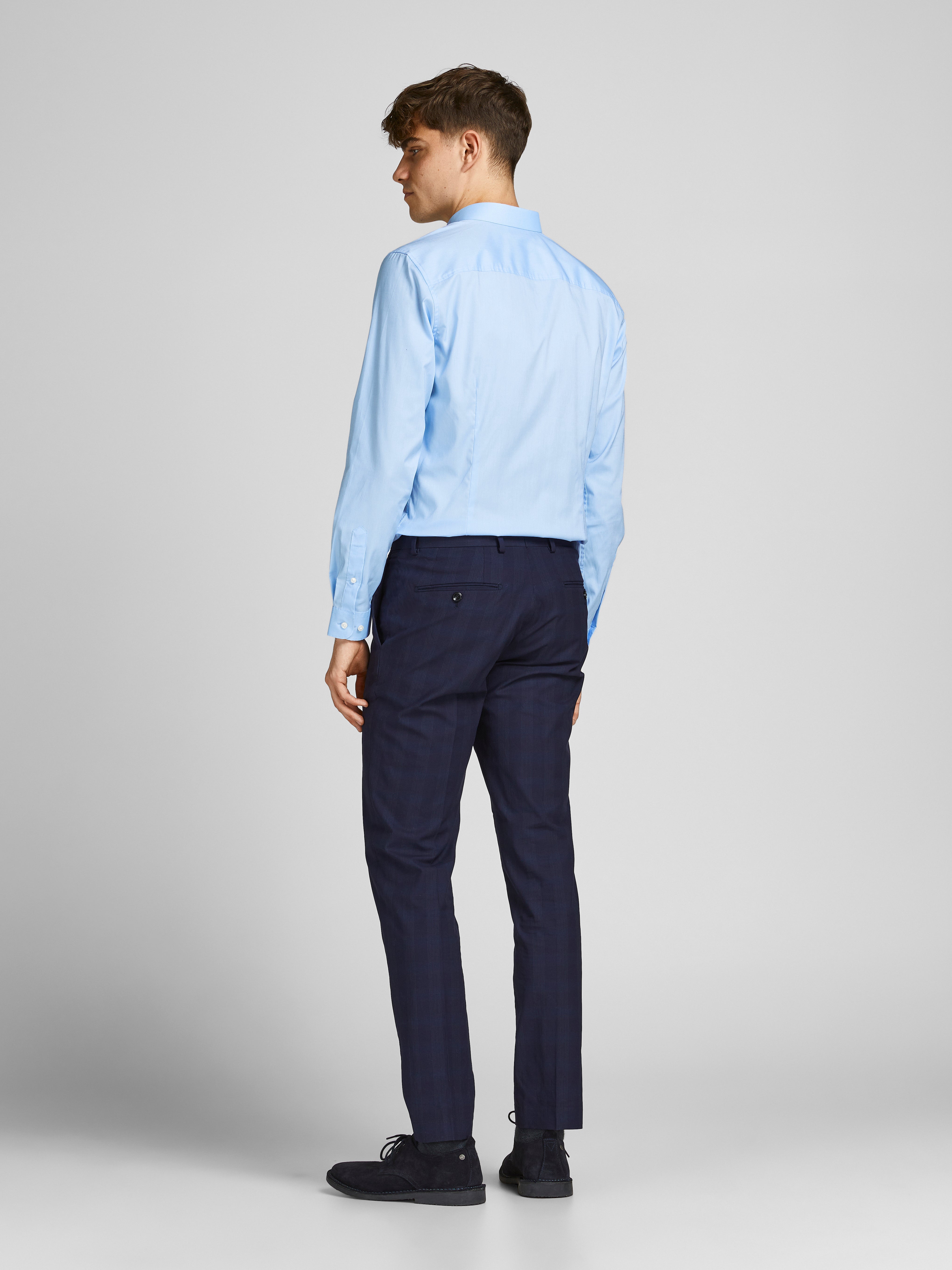 Super Slim Fit Hemd | Mittelblau | Jack & Jones®