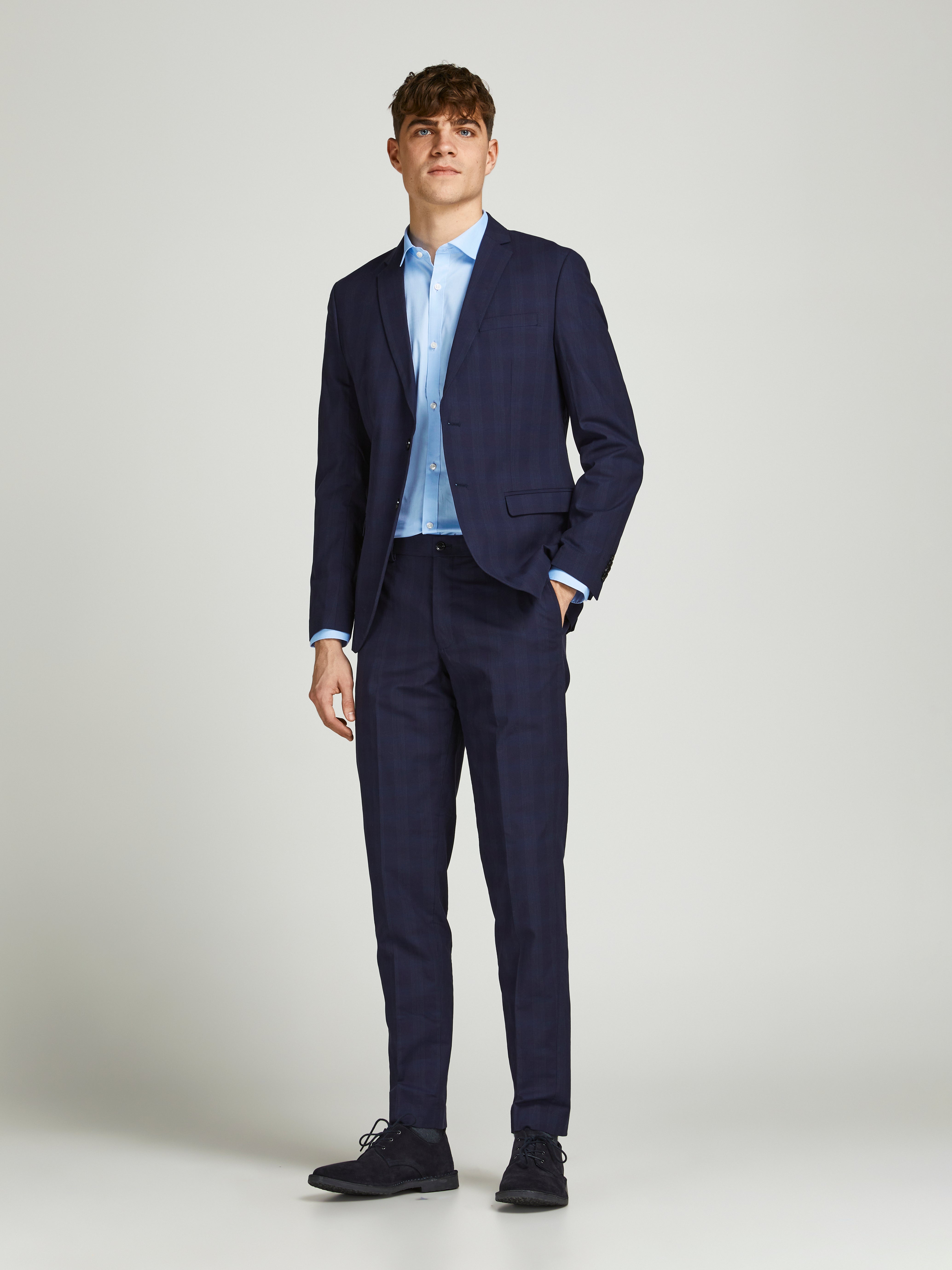 Super Slim Fit Hemd | Mittelblau | Jack & Jones®