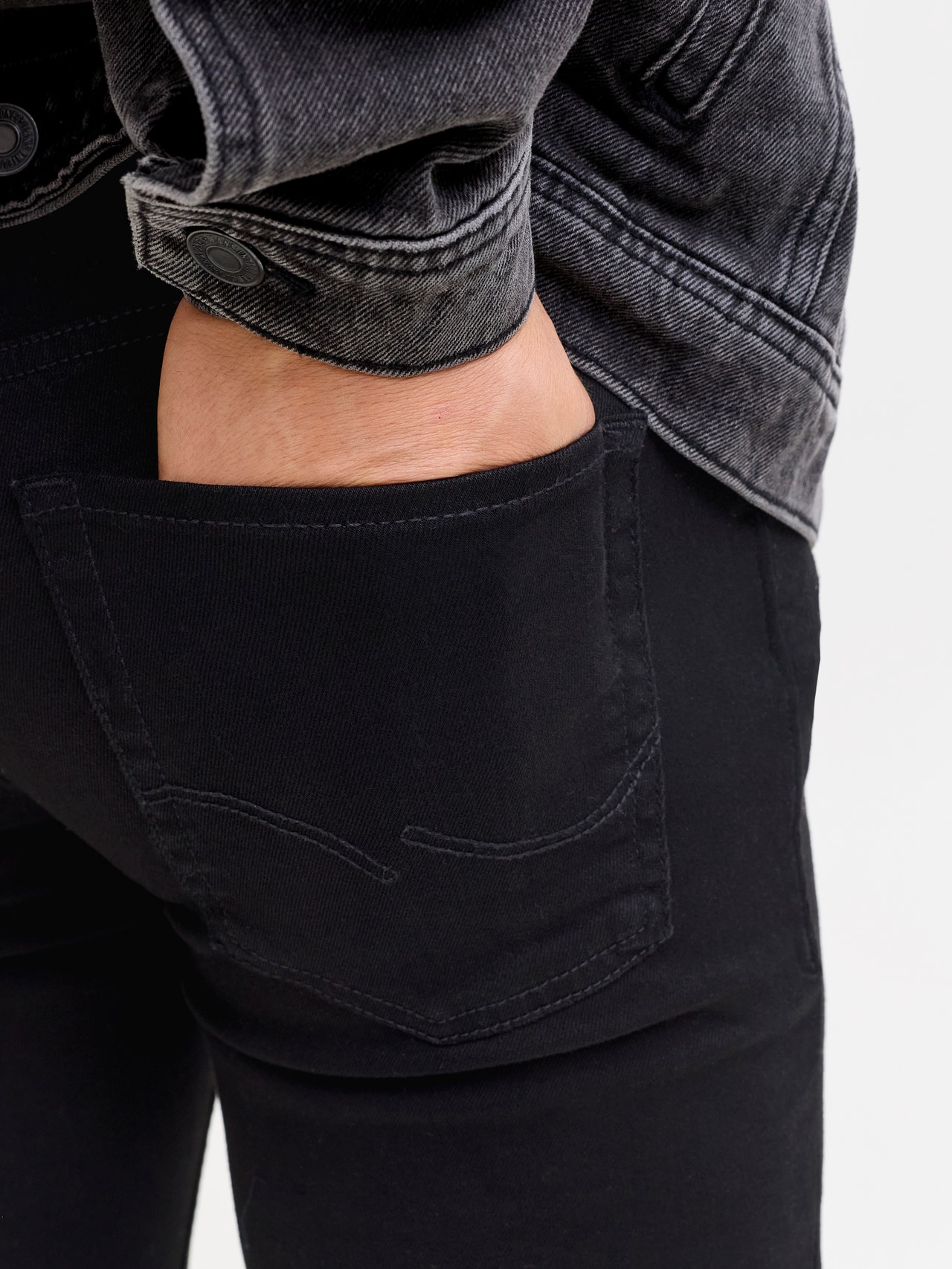 Jack & Jones JJILIAM JJORIGINAL GE 009 50SPS Skinny fit jeans -Black Denim - 12109952