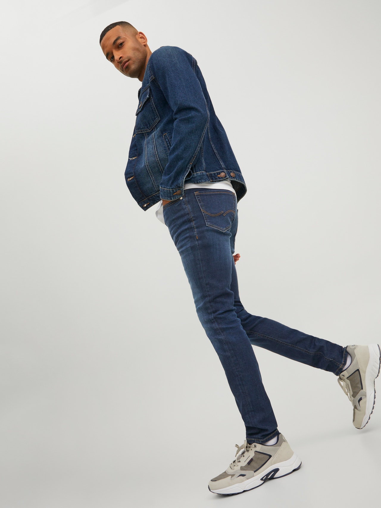 Jack & Jones JJILIAM JJORIGINAL SBD 014 50SPS Skinny fit Džinsai -Blue Denim - 12110056