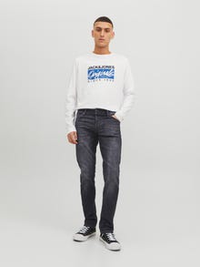 Jack & Jones JJIGLENN JJFOX BL 655 50SPS Jeans Slim Fit -Black Denim - 12111026