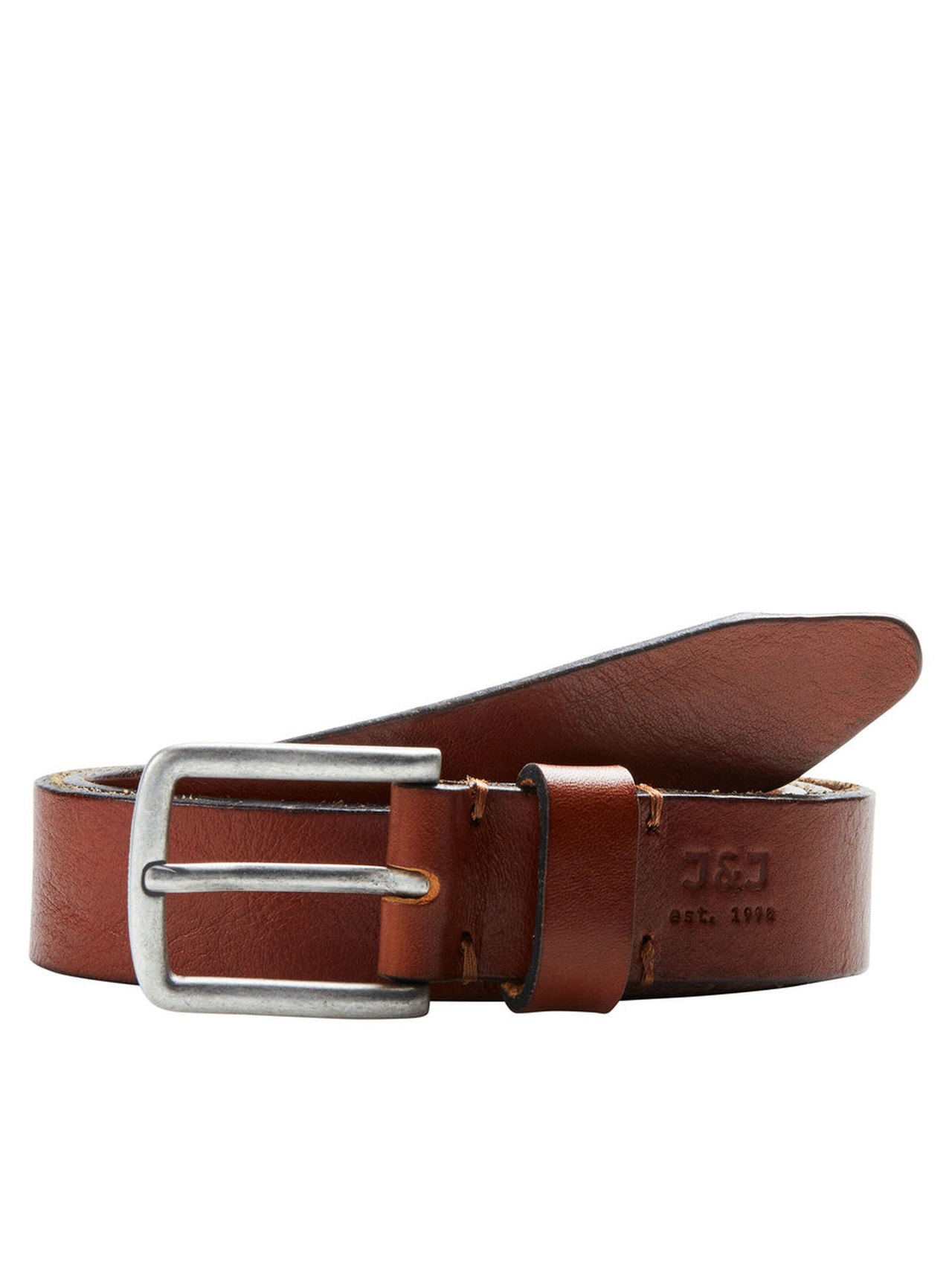 Jack & Jones Leather Belt -Mocha Bisque - 12111066
