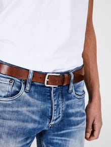 Jack & Jones Leather Belt -Mocha Bisque - 12111066