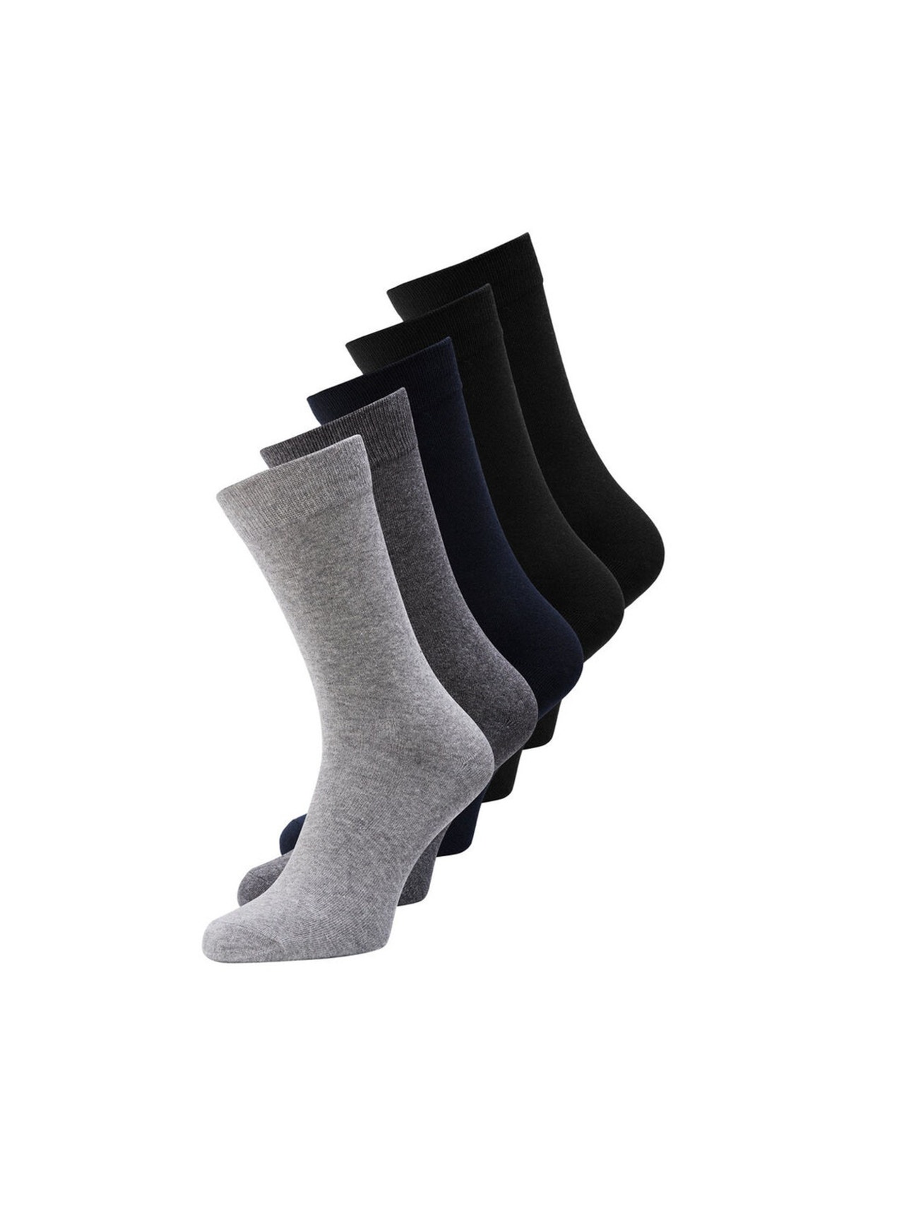Jack & Jones 5-pack Socks -Dark Grey Melange - 12113085