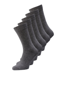 Jack & Jones Paquete de 5 Calcetines -Dark Grey Melange - 12113085
