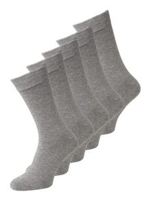 Jack & Jones 5-balení Ponožky -Light Grey Melange - 12113085