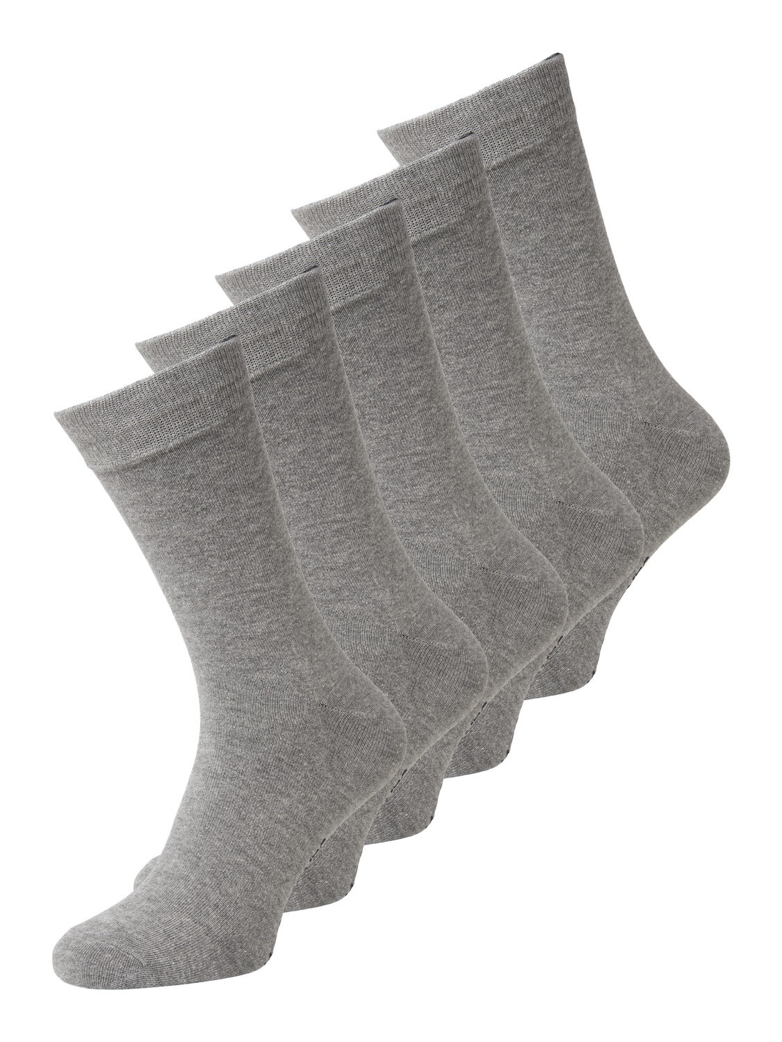 Jack & Jones 5-balení Ponožky -Light Grey Melange - 12113085