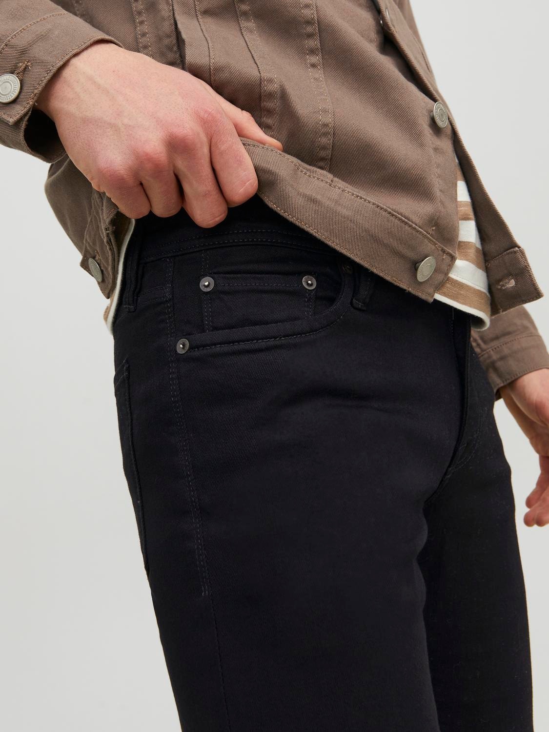 Jack & Jones JJIGLENN JJFELIX AM 046 50SPS Slim fit jeans -Black Denim - 12113450