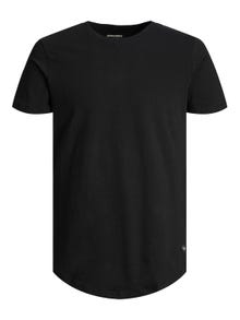 Jack & Jones T-shirt Liso Decote Redondo -Black - 12113648
