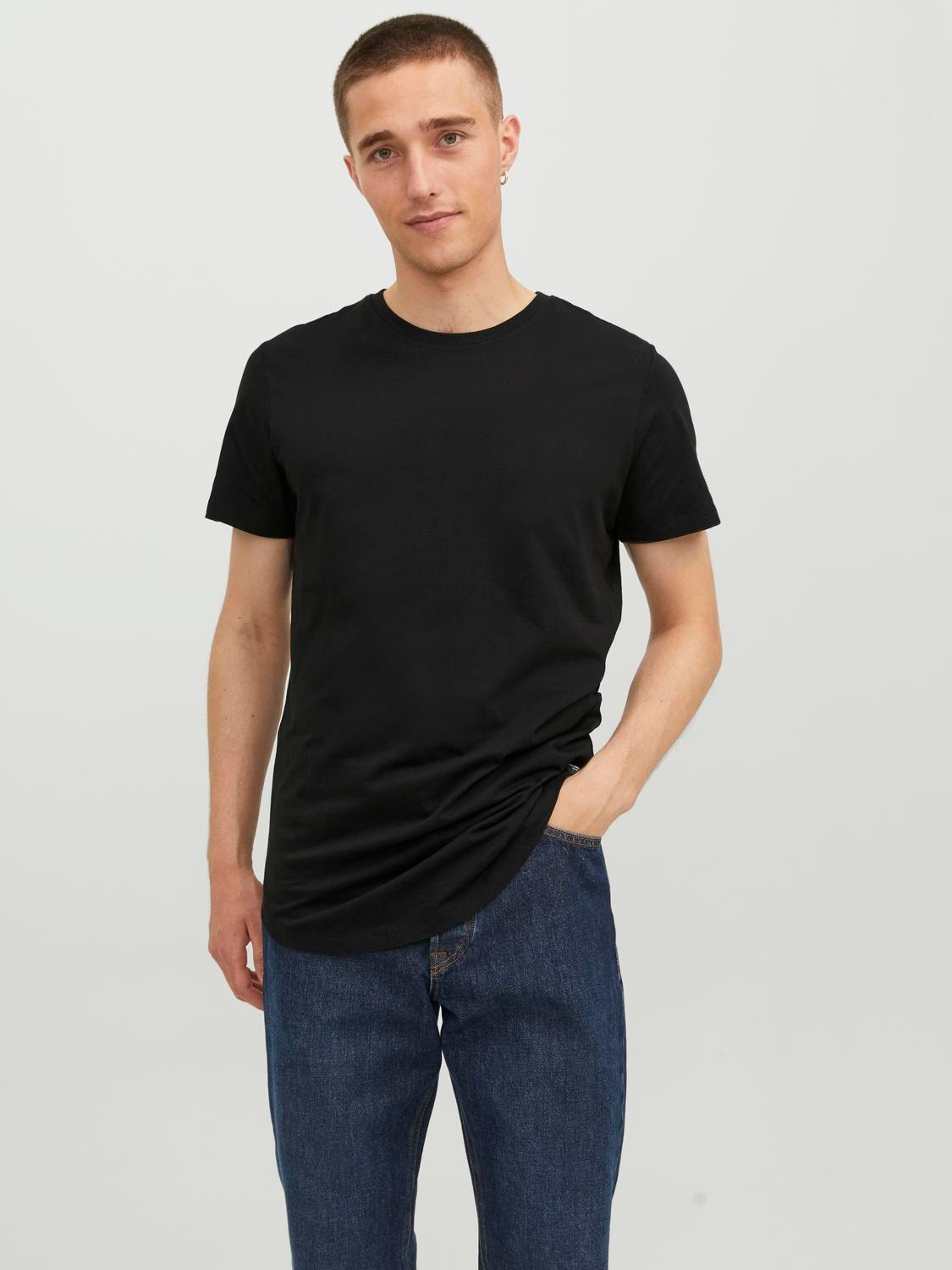 Plain Crew neck T-shirt | Black | Jack & Jones®