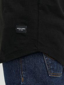 Jack & Jones Enfärgat Rundringning T-shirt -Black - 12113648