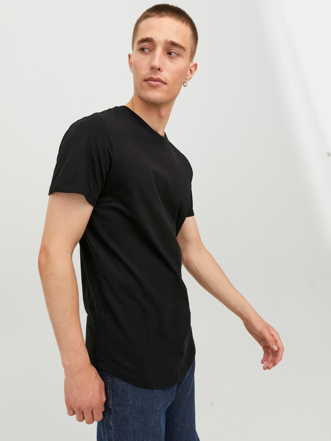 Plain Crew neck T-shirt | Black | Jack & Jones®
