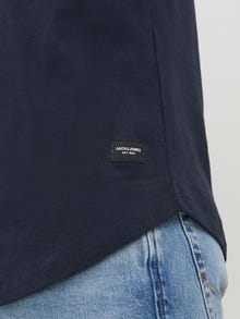 Jack & Jones Enfärgat Rundringning T-shirt -Navy Blazer - 12113648