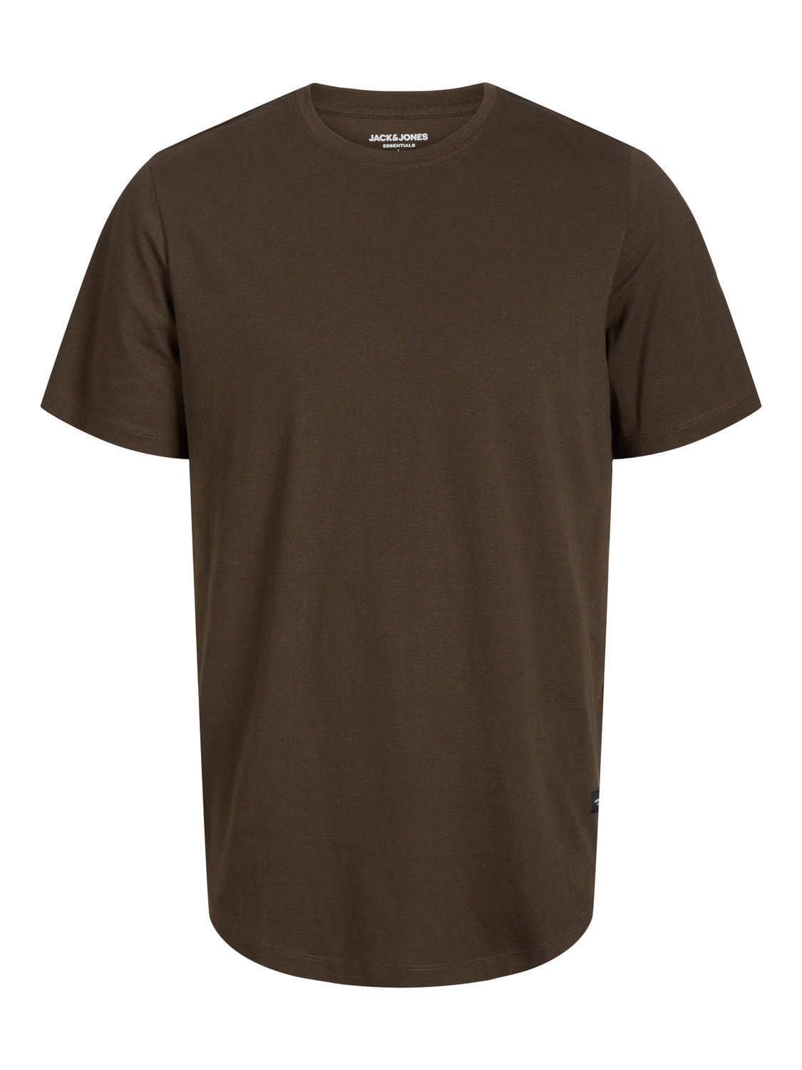 Jack & Jones T-shirt Liso Decote Redondo -Mulch - 12113648