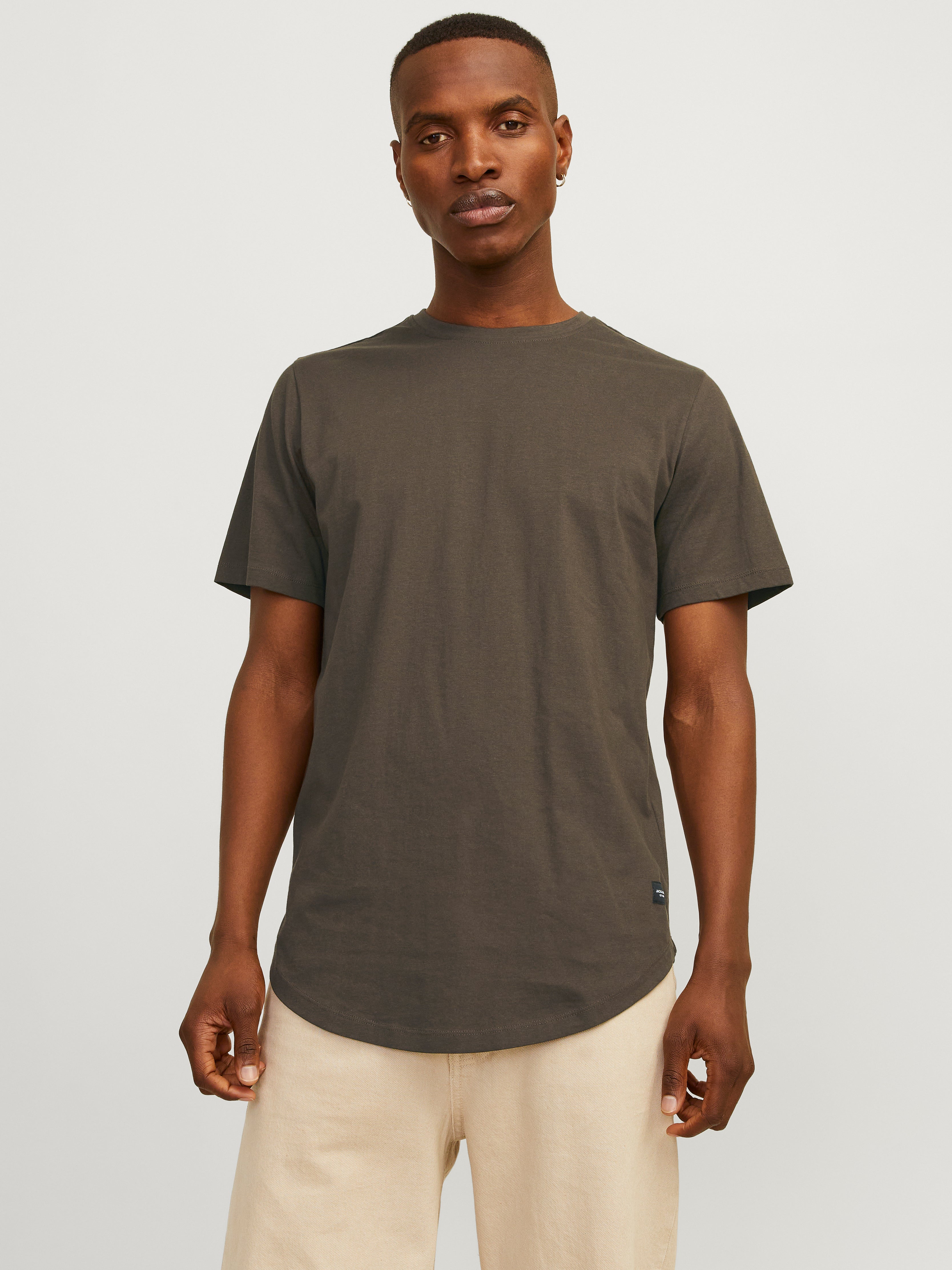 Einfarbig Rundhals T-shirt | Hellbraun | Jack & Jones® 