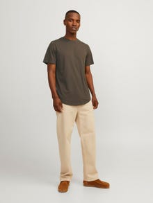 Jack & Jones Sima Környak Trikó -Mulch - 12113648