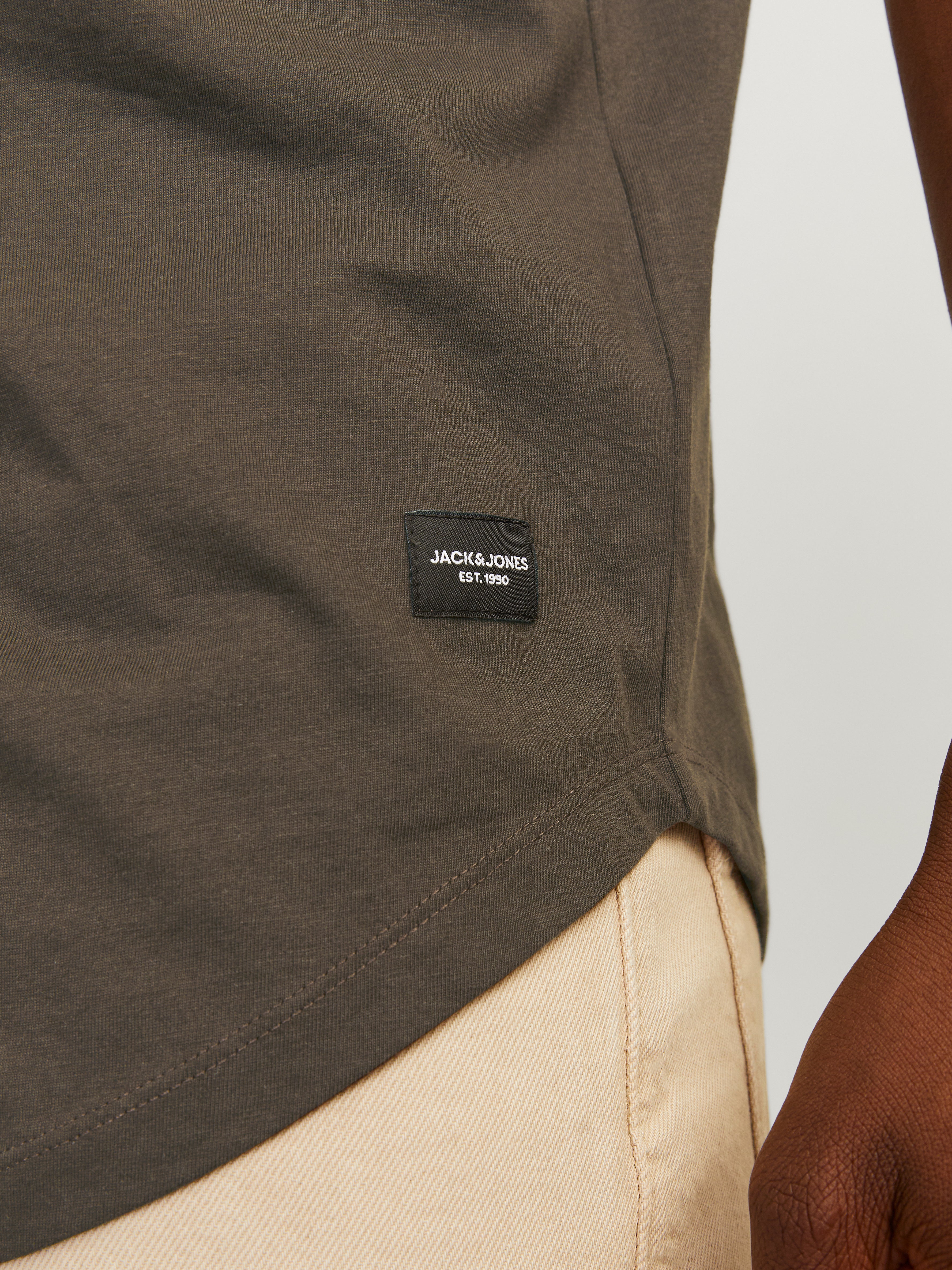 Einfarbig Rundhals T-shirt | Hellbraun | Jack & Jones®