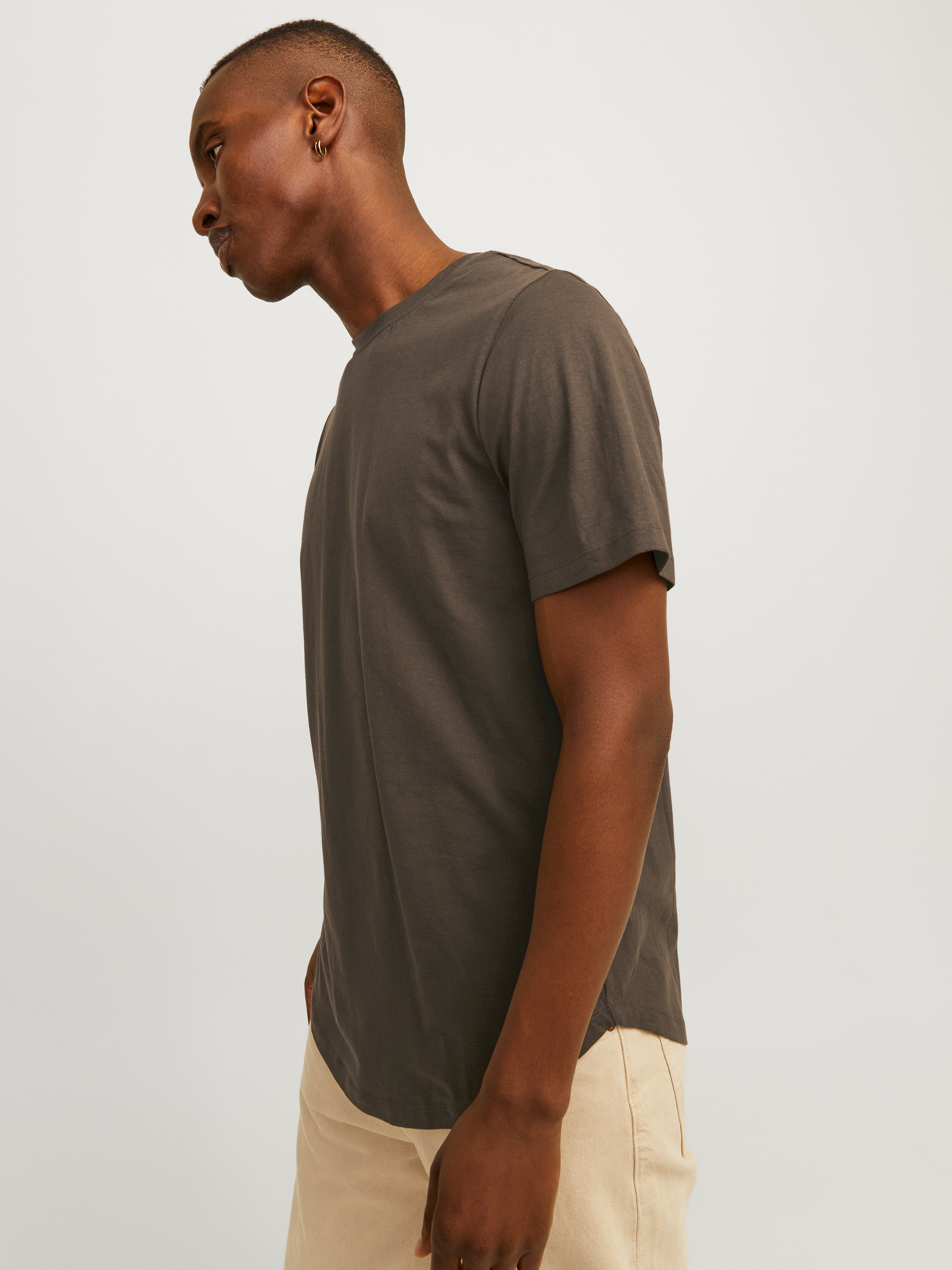 Einfarbig Rundhals T-shirt | Hellbraun | Jack & Jones® 