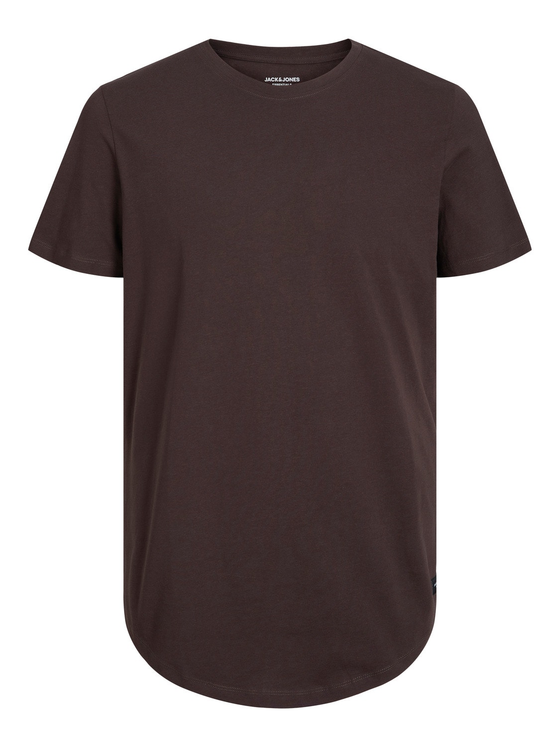 Einfarbig Rundhals T-shirt | Dunkelbraun | Jack & Jones®