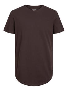 Jack & Jones Plain Crew neck T-shirt -Seal Brown - 12113648