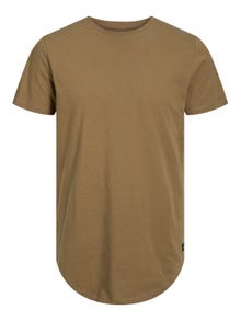 Jack & Jones Ensfarvet Crew neck T-shirt -Otter - 12113648