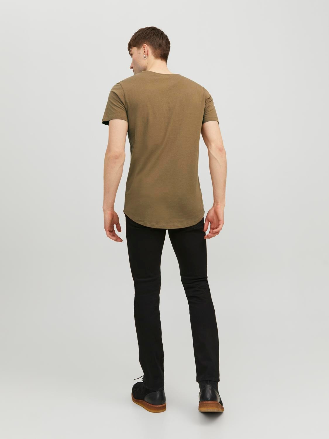 Einfarbig Rundhals T-shirt | Jones® | Beige Jack 